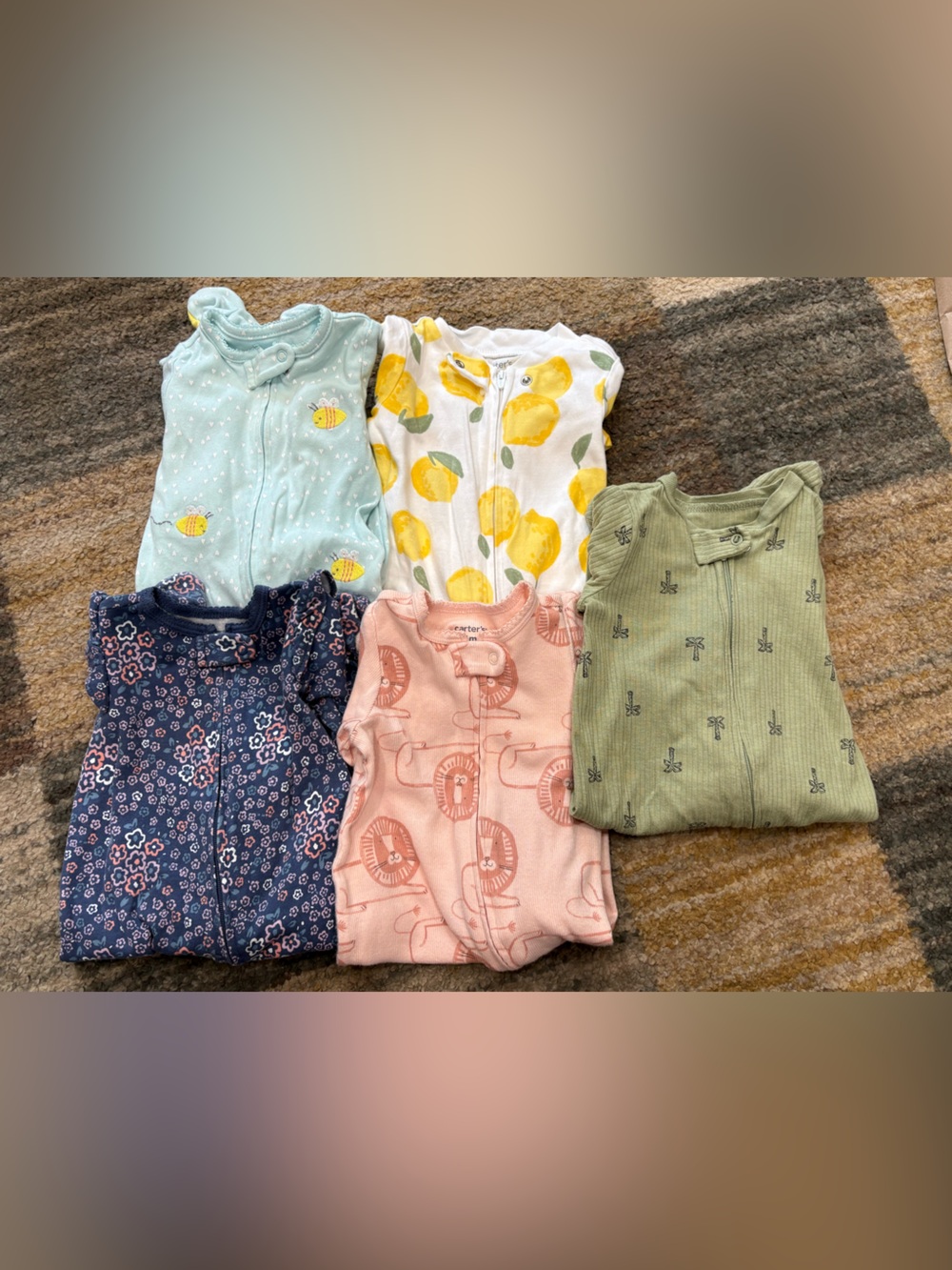 5 Carter’s Footed Pajamas